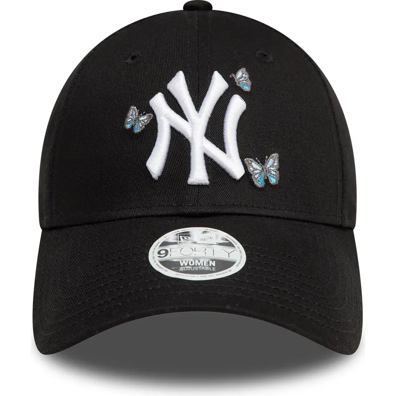 petten-gebogen-zwart-verstelbaar-9twenty-icon-butterflies-van-new-york-yankees-mlb-van-new-era