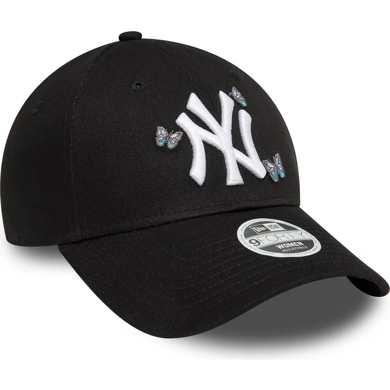 petten-gebogen-zwart-verstelbaar-9twenty-icon-butterflies-van-new-york-yankees-mlb-van-new-era