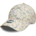 petten-gebogen-beige-verstelbaar-9twenty-floral-quilt-van-new-york-yankees-mlb-van-new-era