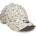 petten-gebogen-beige-verstelbaar-9twenty-floral-quilt-van-new-york-yankees-mlb-van-new-era
