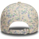 petten-gebogen-beige-verstelbaar-9twenty-floral-quilt-van-new-york-yankees-mlb-van-new-era