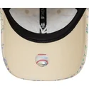 petten-gebogen-beige-verstelbaar-9twenty-floral-quilt-van-new-york-yankees-mlb-van-new-era