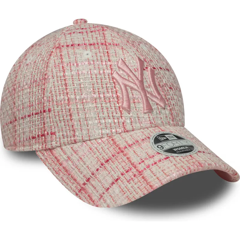 petten-gebogen-roze-verstelbaar-9forty-tweed-van-new-york-yankees-mlb-van-new-era petten-gebogen-roze-verstelbaar-9forty-tweed-van-new-york-yankees-mlb-van-new-era