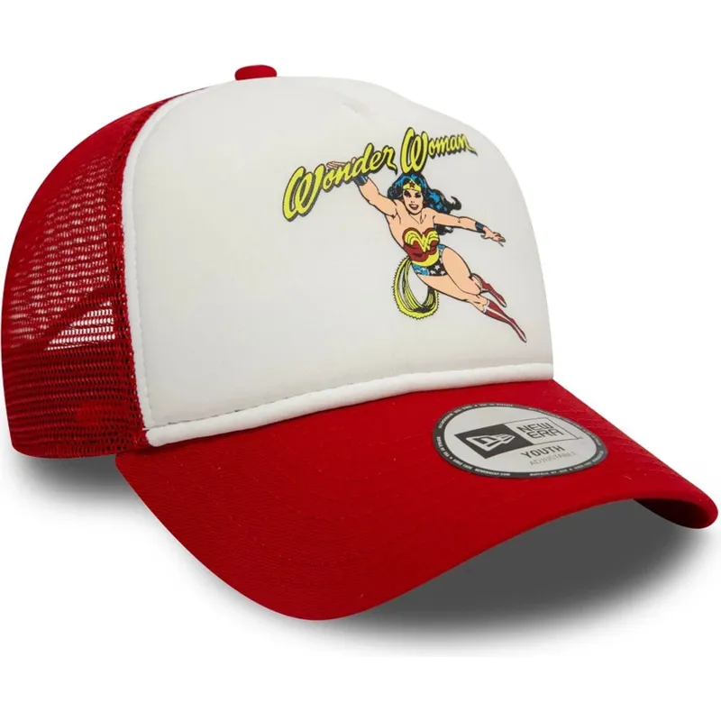 petten-gebogen-rood-snapback-voor-kinderen-9forty-a-frame-van-wonder-woman-dc-comics-van-new-era