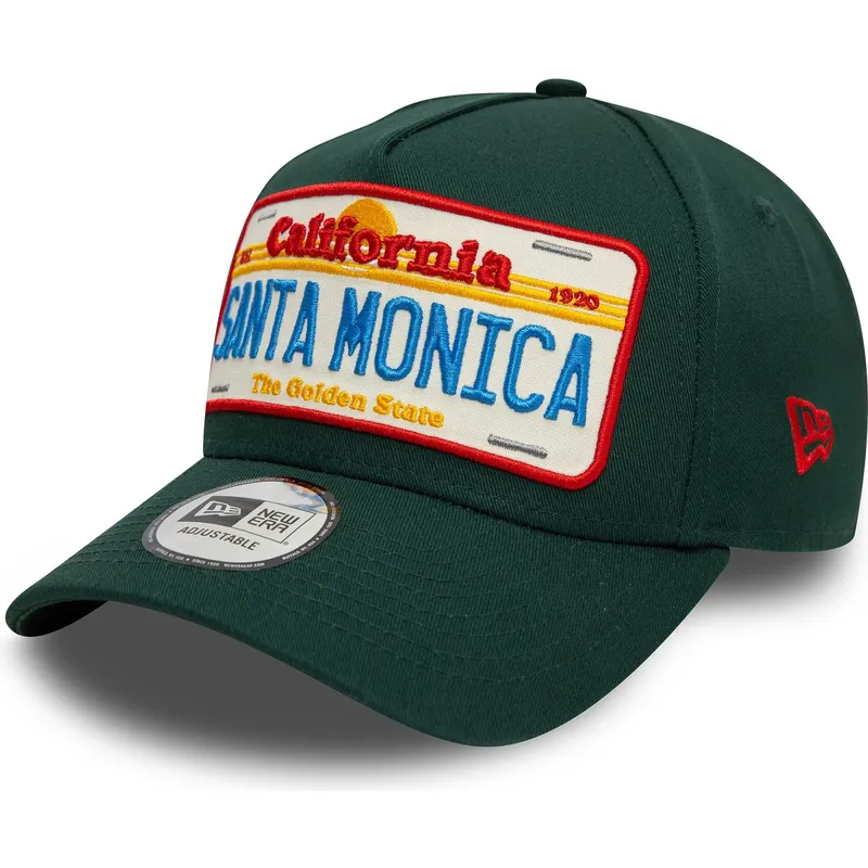 petten-gebogen-groen-snapback-9forty-a-frame-license-plate-van-santa-monica-steden-en-stranden-van-new-era