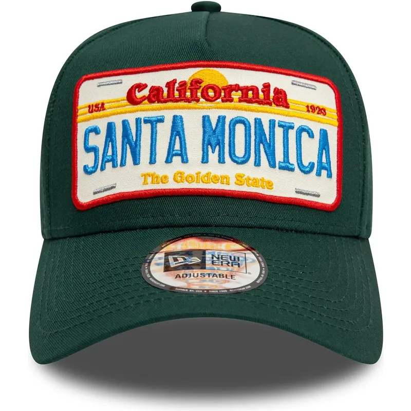 petten-gebogen-groen-snapback-9forty-a-frame-license-plate-van-santa-monica-steden-en-stranden-van-new-era