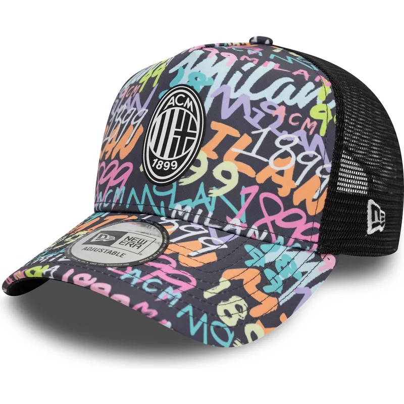 petten-gebogen-meerkleurig-snapback-9forty-a-frame-grafiti-all-over-print-van-ac-milan-serie-a-van-new-era
