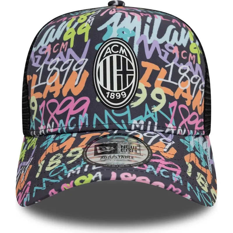 petten-gebogen-meerkleurig-snapback-9forty-a-frame-grafiti-all-over-print-van-ac-milan-serie-a-van-new-era