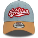 petten-gebogen-meerkleurig-verstelbaar-9forty-denim-van-ac-milan-serie-a-van-new-era