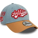 petten-gebogen-meerkleurig-verstelbaar-9forty-denim-van-ac-milan-serie-a-van-new-era