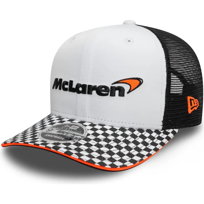 petten-plat-zwart-snapback-9fifty-checkered-visor-van-mclaren-racing-formula-1-van-new-era