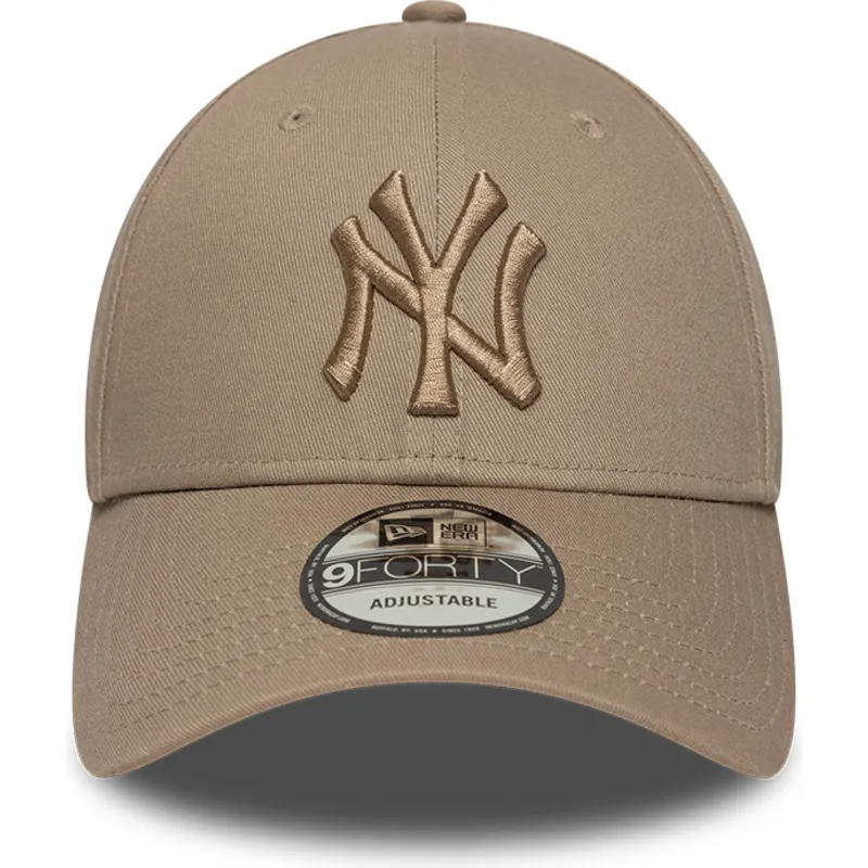 petten-gebogen-bruin-verstelbaar-9forty-league-essential-van-new-york-yankees-mlb-van-new-era