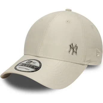 Petten gebogen beige verstelbaar 9FORTY Flawless van New York Yankees MLB van New Era