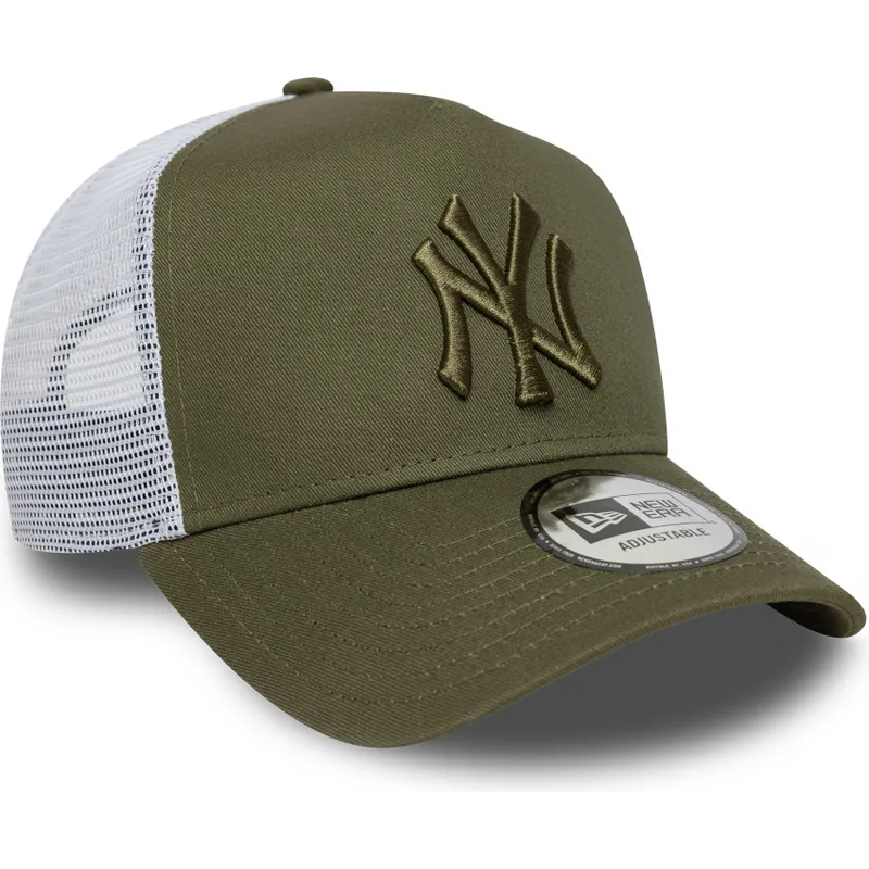 petten-gebogen-groen-snapback-a-frame-league-essential-van-new-york-yankees-mlb-van-new-era