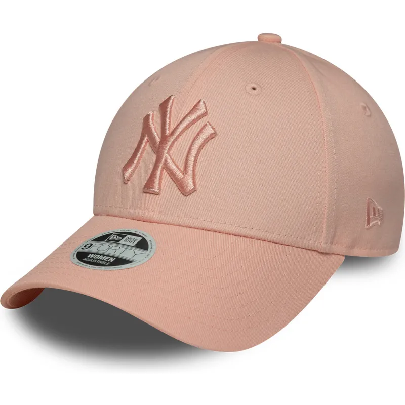 petten-gebogen-roze-verstelbaar-9forty-league-essential-van-new-york-yankees-mlb-van-new-era