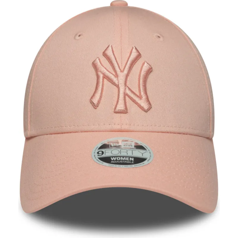 petten-gebogen-roze-verstelbaar-9forty-league-essential-van-new-york-yankees-mlb-van-new-era