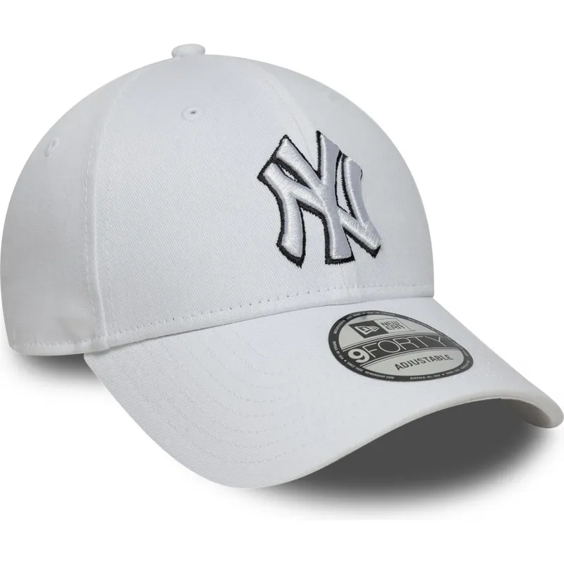petten-gebogen-wit-verstelbaar-9forty-outline-van-new-york-yankees-mlb-van-new-era