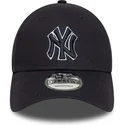 petten-gebogen-marineblauw-verstelbaar-9forty-outline-van-new-york-yankees-mlb-van-new-era