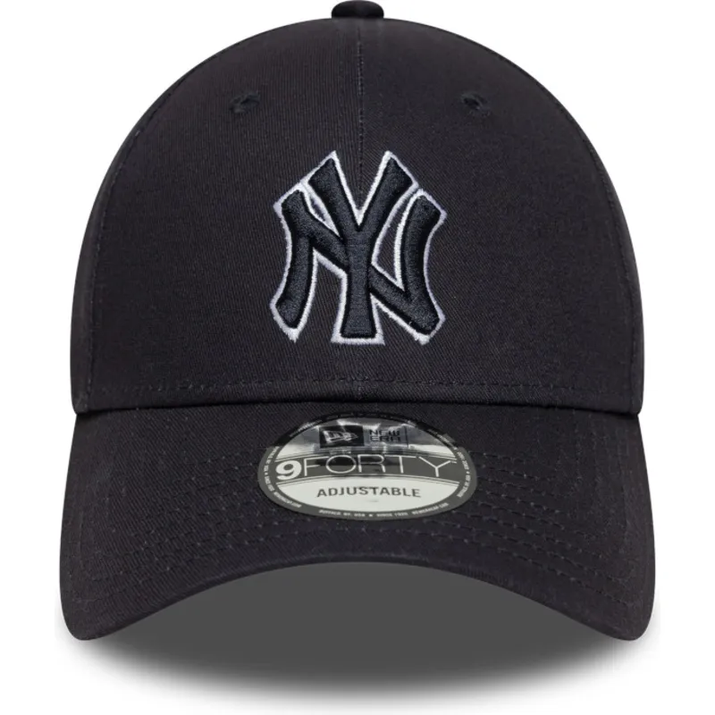 petten-gebogen-marineblauw-verstelbaar-9forty-outline-van-new-york-yankees-mlb-van-new-era