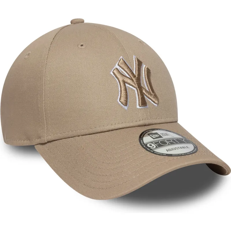 petten-gebogen-bruin-verstelbaar-9forty-outline-van-new-york-yankees-mlb-van-new-era