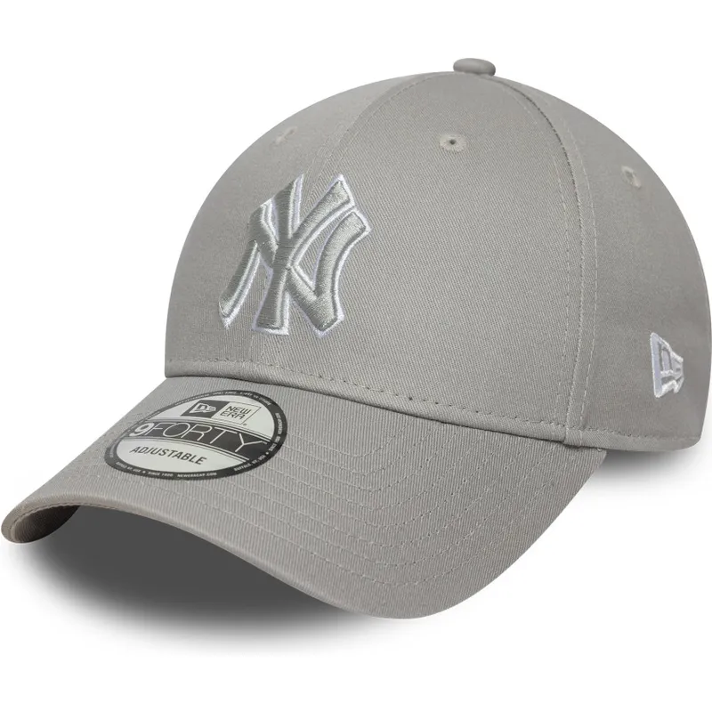 petten-gebogen-grijs-verstelbaar-9forty-outline-van-new-york-yankees-mlb-van-new-era