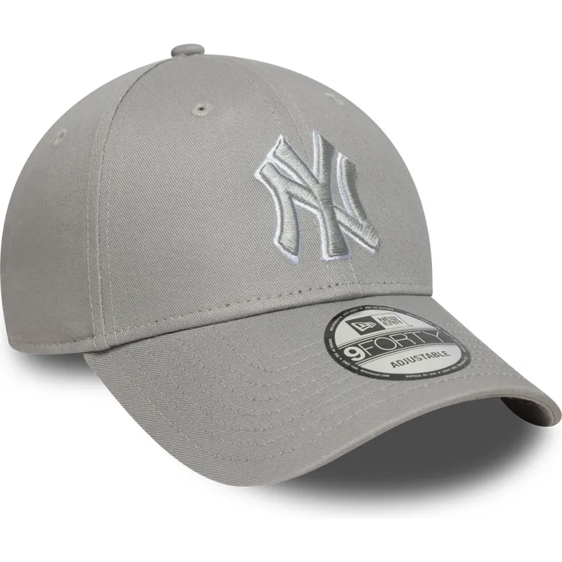 petten-gebogen-grijs-verstelbaar-9forty-outline-van-new-york-yankees-mlb-van-new-era