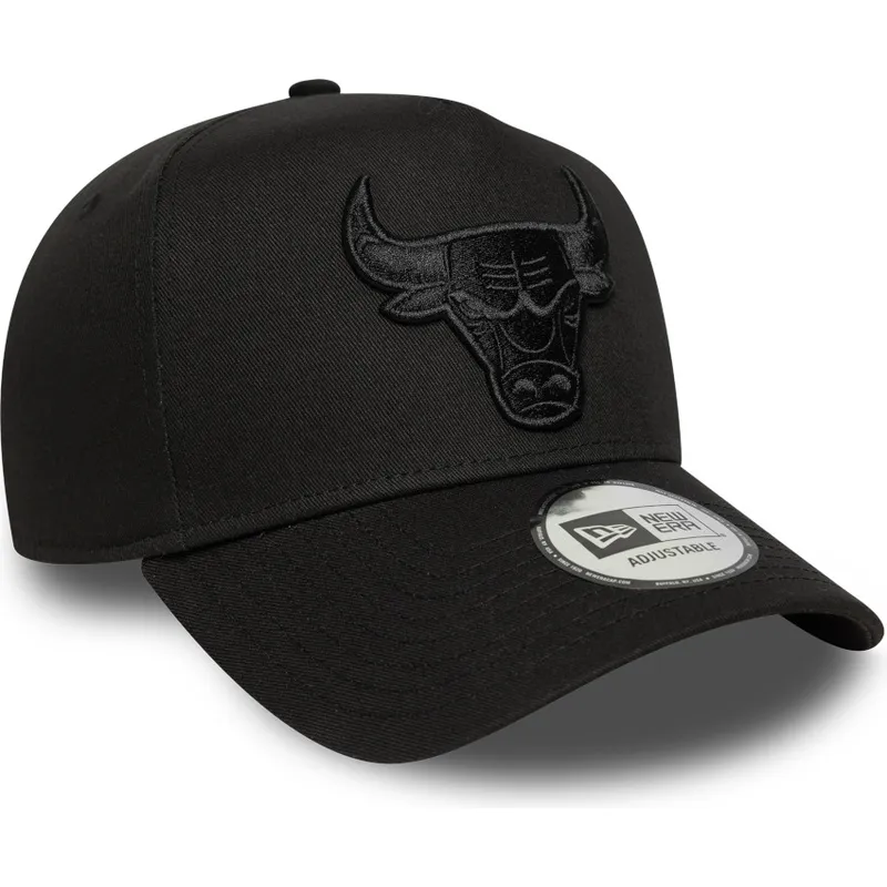 petten-gebogen-zwart-snapback-e-frame-essential-van-chicago-bulls-nba-van-new-era