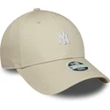 petten-gebogen-beige-verstelbaar-9forty-mini-van-new-york-yankees-mlb-van-new-era