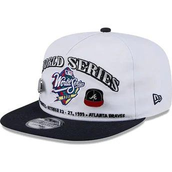 Petten plat zwart snapback Golfer Championship Pin van New York Yankees & Atlanta Braves MLB van New Era