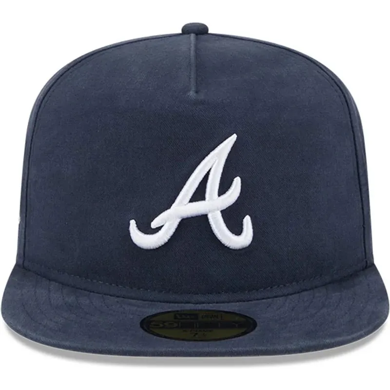 petten-plat-marineblauw-fitted-59fifty-a-frame-championship-side-flag-van-atlanta-braves-mlb-van-new-era