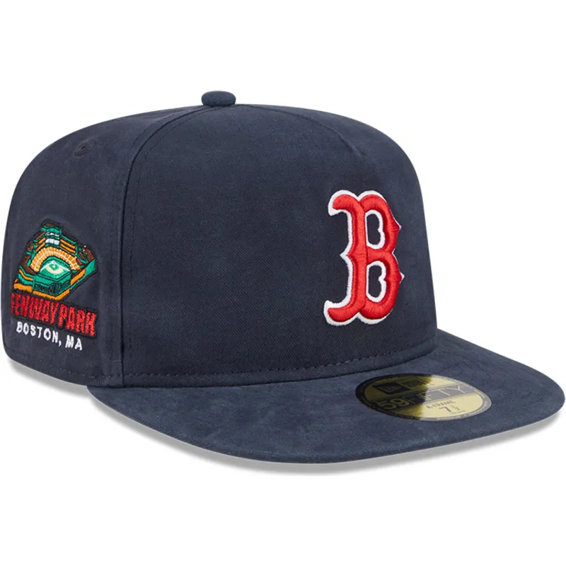 petten-plat-marineblauw-fitted-59fifty-a-frame-championship-side-flag-van-boston-red-sox-mlb-van-new-era