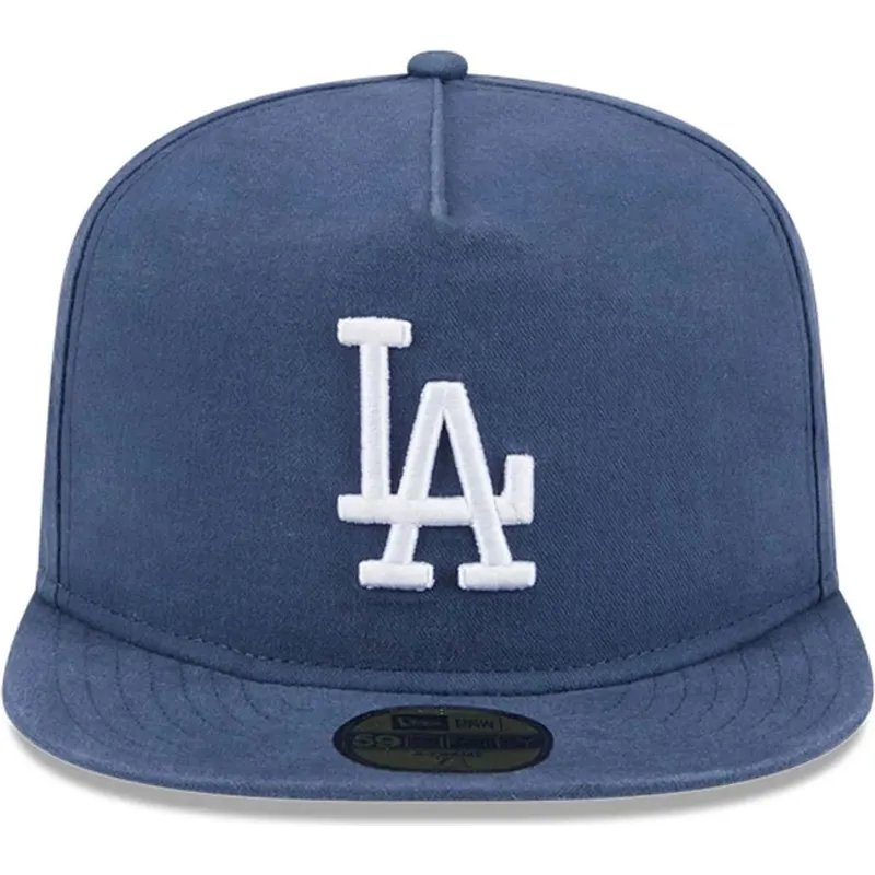 petten-plat-blauw-fitted-59fifty-a-frame-championship-side-flag-van-los-angeles-dodgers-mlb-van-new-era