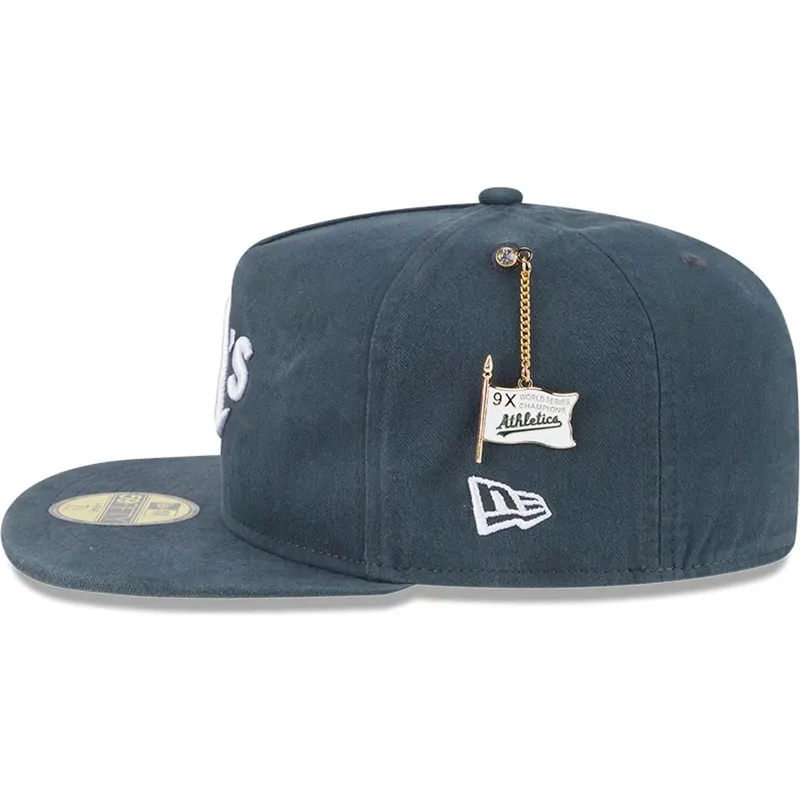 petten-plat-groen-fitted-59fifty-a-frame-championship-side-flag-van-oakland-athletics-mlb-van-new-era