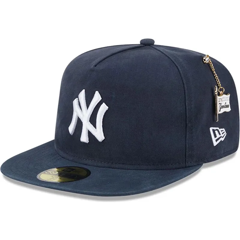 petten-plat-marineblauw-fitted-59fifty-a-frame-championship-side-flag-van-new-york-yankees-mlb-van-new-era