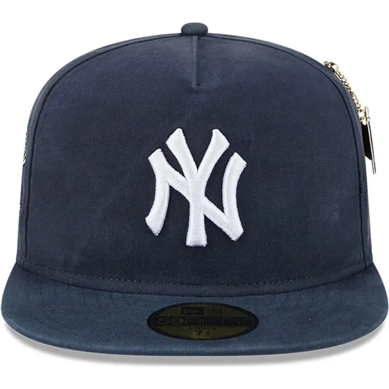 petten-plat-marineblauw-fitted-59fifty-a-frame-championship-side-flag-van-new-york-yankees-mlb-van-new-era