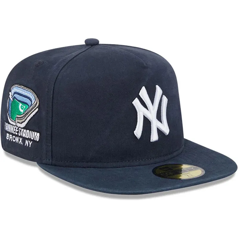 petten-plat-marineblauw-fitted-59fifty-a-frame-championship-side-flag-van-new-york-yankees-mlb-van-new-era