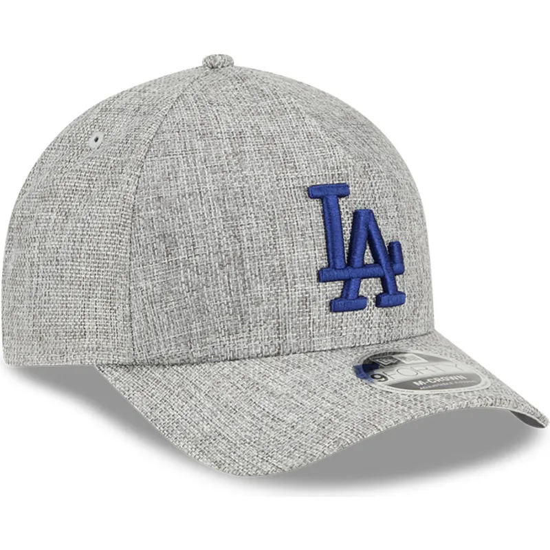 petten-gebogen-grijs-snapback-9forty-m-crown-a-frame-cotton-weave-van-los-angeles-dodgers-mlb-van-new-era