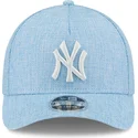 petten-gebogen-blauw-snapback-9forty-m-crown-a-frame-cotton-weave-van-new-york-yankees-mlb-van-new-era
