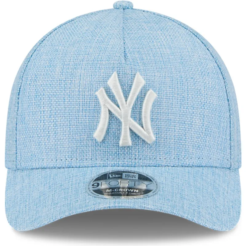 petten-gebogen-blauw-snapback-9forty-m-crown-a-frame-cotton-weave-van-new-york-yankees-mlb-van-new-era