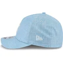 petten-gebogen-blauw-snapback-9forty-m-crown-a-frame-cotton-weave-van-new-york-yankees-mlb-van-new-era