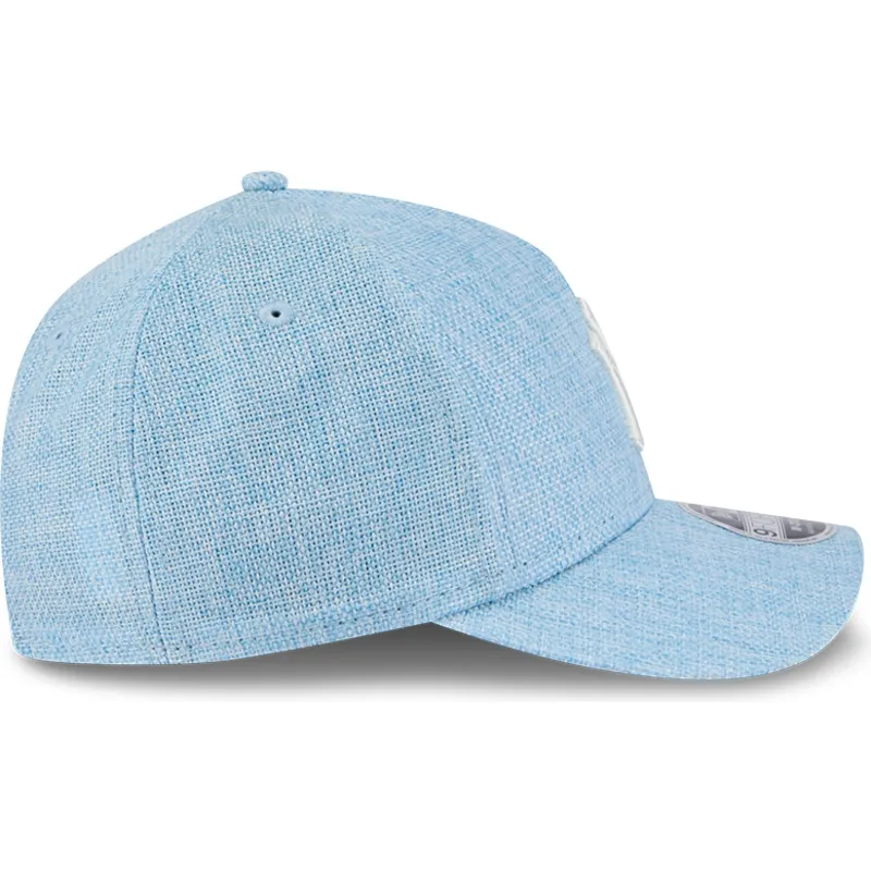 petten-gebogen-blauw-snapback-9forty-m-crown-a-frame-cotton-weave-van-new-york-yankees-mlb-van-new-era