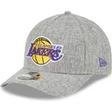 petten-gebogen-grijs-snapback-9forty-m-crown-a-frame-cotton-weave-van-los-angeles-lakers-nba-van-new-era