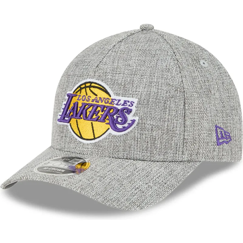 petten-gebogen-grijs-snapback-9forty-m-crown-a-frame-cotton-weave-van-los-angeles-lakers-nba-van-new-era