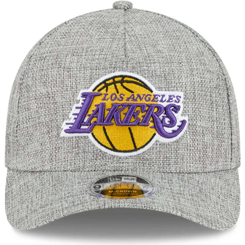 petten-gebogen-grijs-snapback-9forty-m-crown-a-frame-cotton-weave-van-los-angeles-lakers-nba-van-new-era