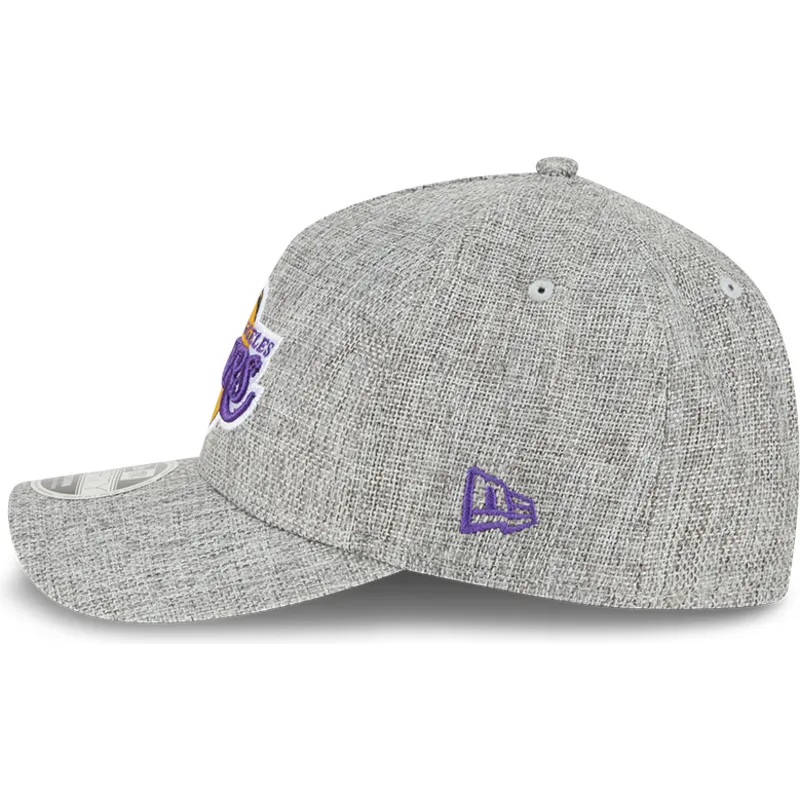 petten-gebogen-grijs-snapback-9forty-m-crown-a-frame-cotton-weave-van-los-angeles-lakers-nba-van-new-era