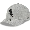 petten-gebogen-grijs-snapback-9forty-m-crown-a-frame-cotton-weave-van-chicago-white-sox-mlb-van-new-era