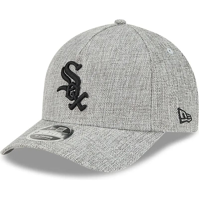 petten-gebogen-grijs-snapback-9forty-m-crown-a-frame-cotton-weave-van-chicago-white-sox-mlb-van-new-era