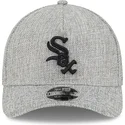 petten-gebogen-grijs-snapback-9forty-m-crown-a-frame-cotton-weave-van-chicago-white-sox-mlb-van-new-era