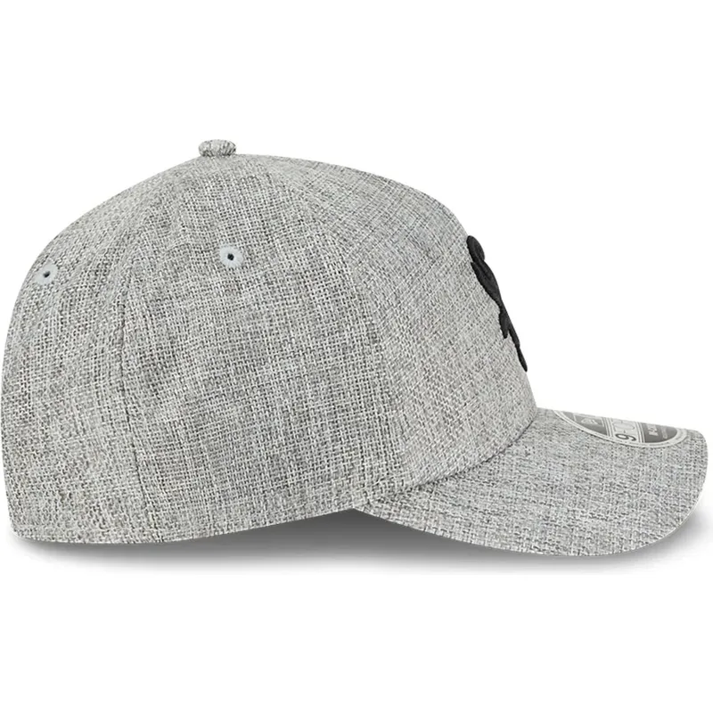 petten-gebogen-grijs-snapback-9forty-m-crown-a-frame-cotton-weave-van-chicago-white-sox-mlb-van-new-era