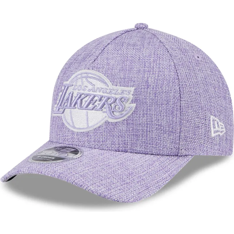 petten-gebogen-paars-snapback-9forty-m-crown-a-frame-cotton-weave-van-los-angeles-lakers-nba-van-new-era